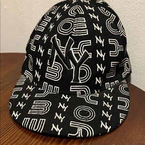 Black NY Patterned Cap